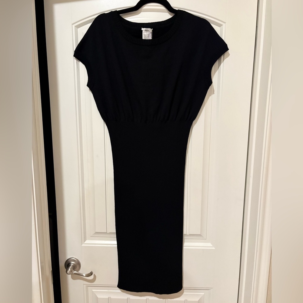 Wolford Lana Luxe Virgin Wool Knit Sweater Dress Small Black NWT Bodycon Knit
